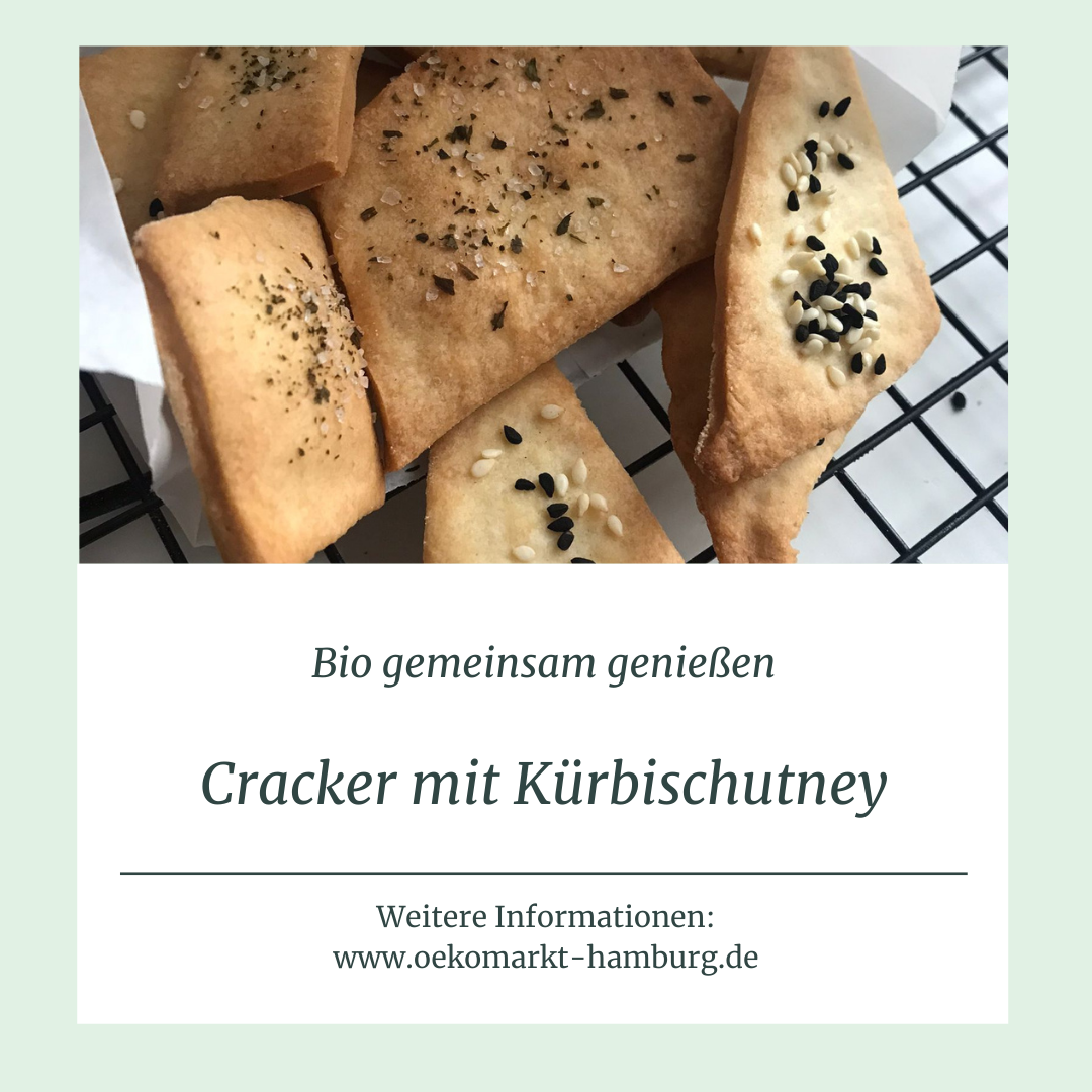 Cracker mit Kürbischutney
